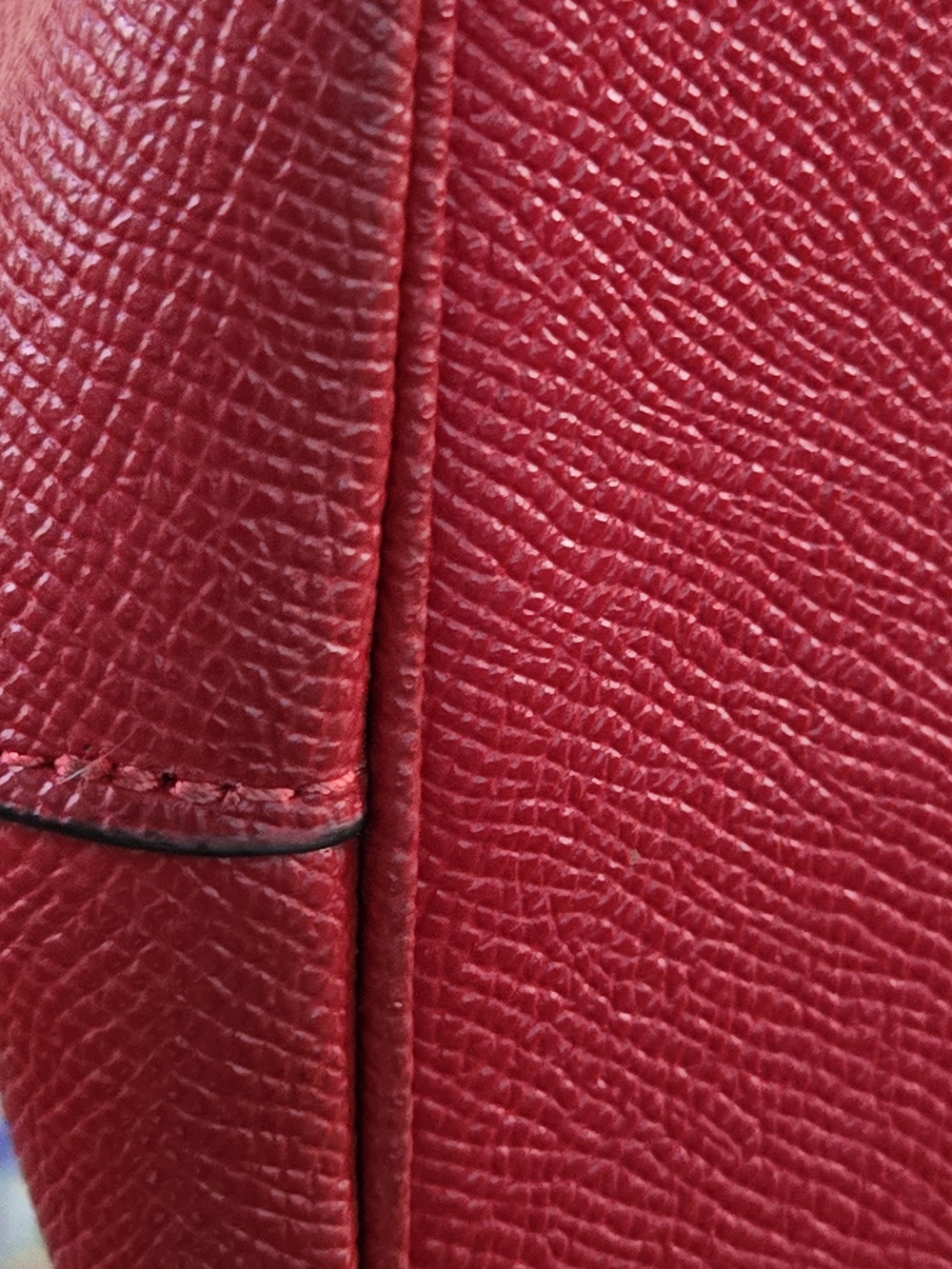 COACH Red Leather Tote Bag - Classic Shoulder Handbag - Picture 10 of 14